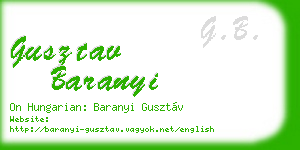 gusztav baranyi business card